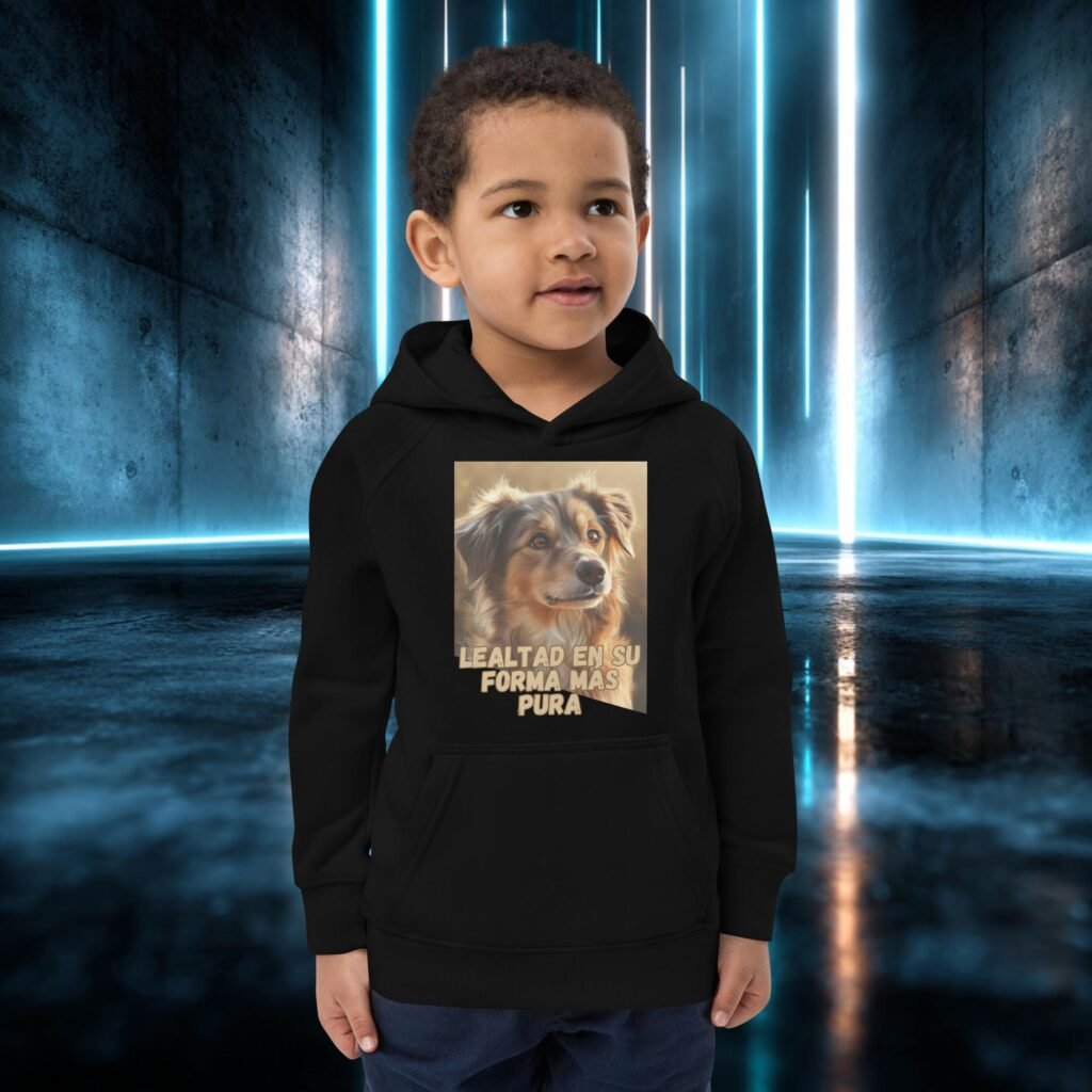 Sudadera infantil orgánica con diseño Lealtad en Estado Puro