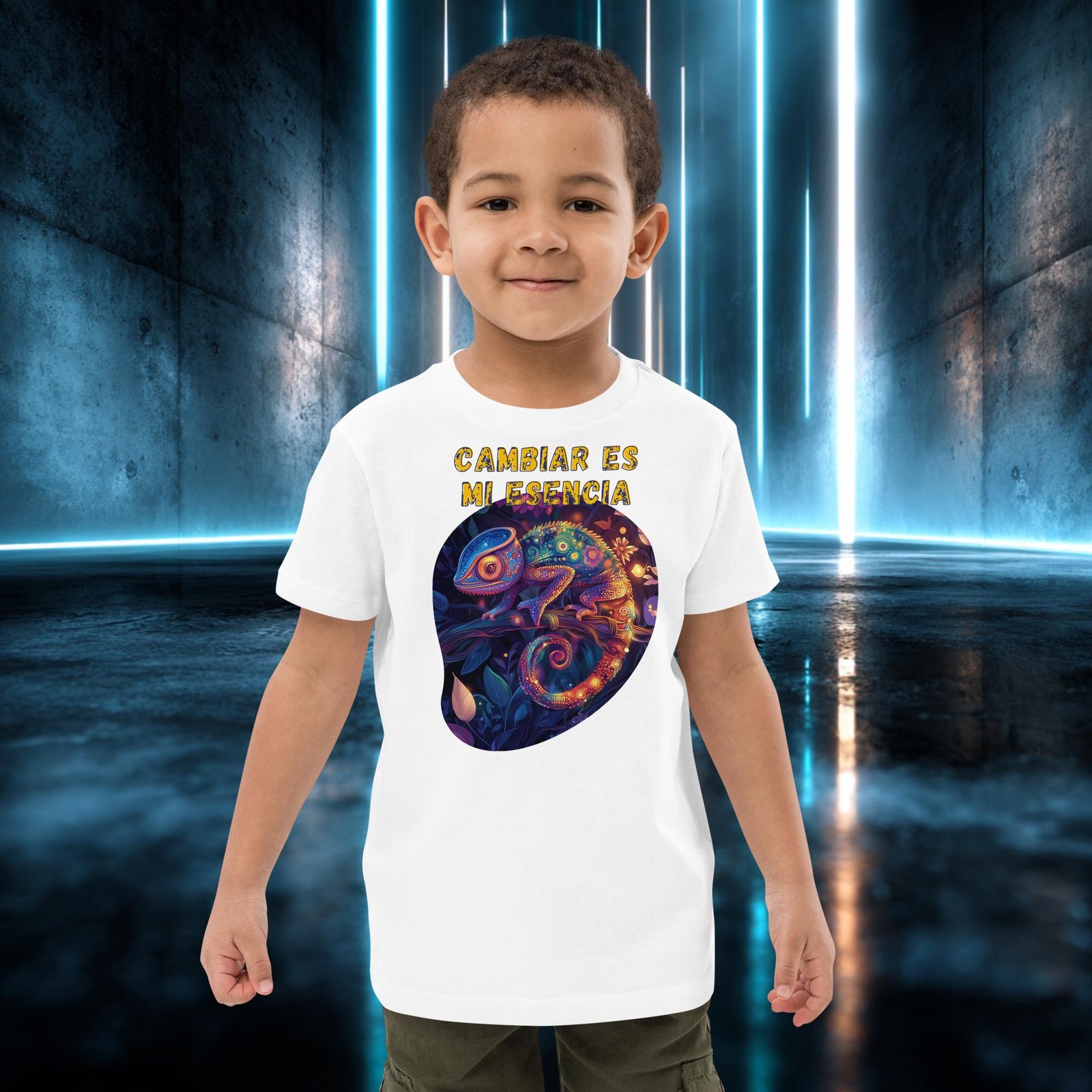 Camiseta infantil orgánica con diseño Cambiar Es Mi Esencia — color 3