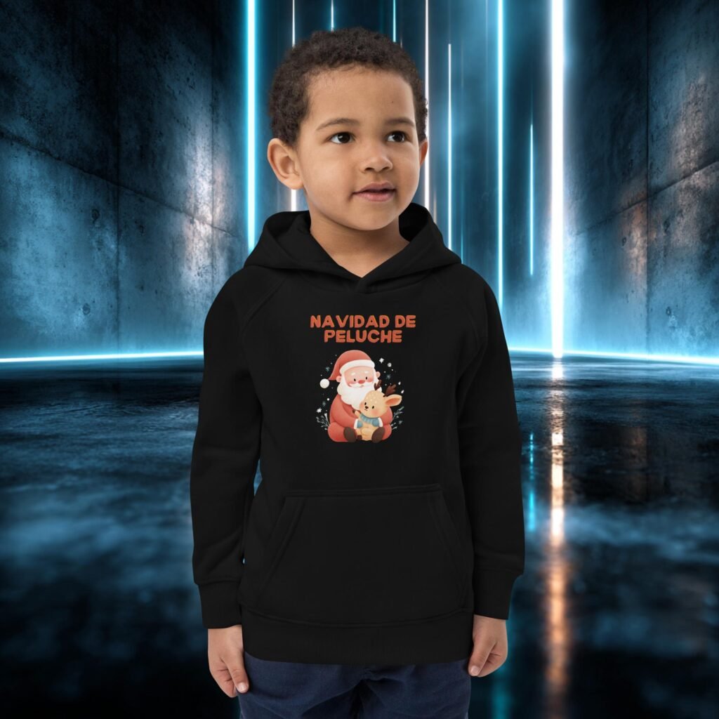 Sudadera infantil orgánica con diseño Navidad de Peluche