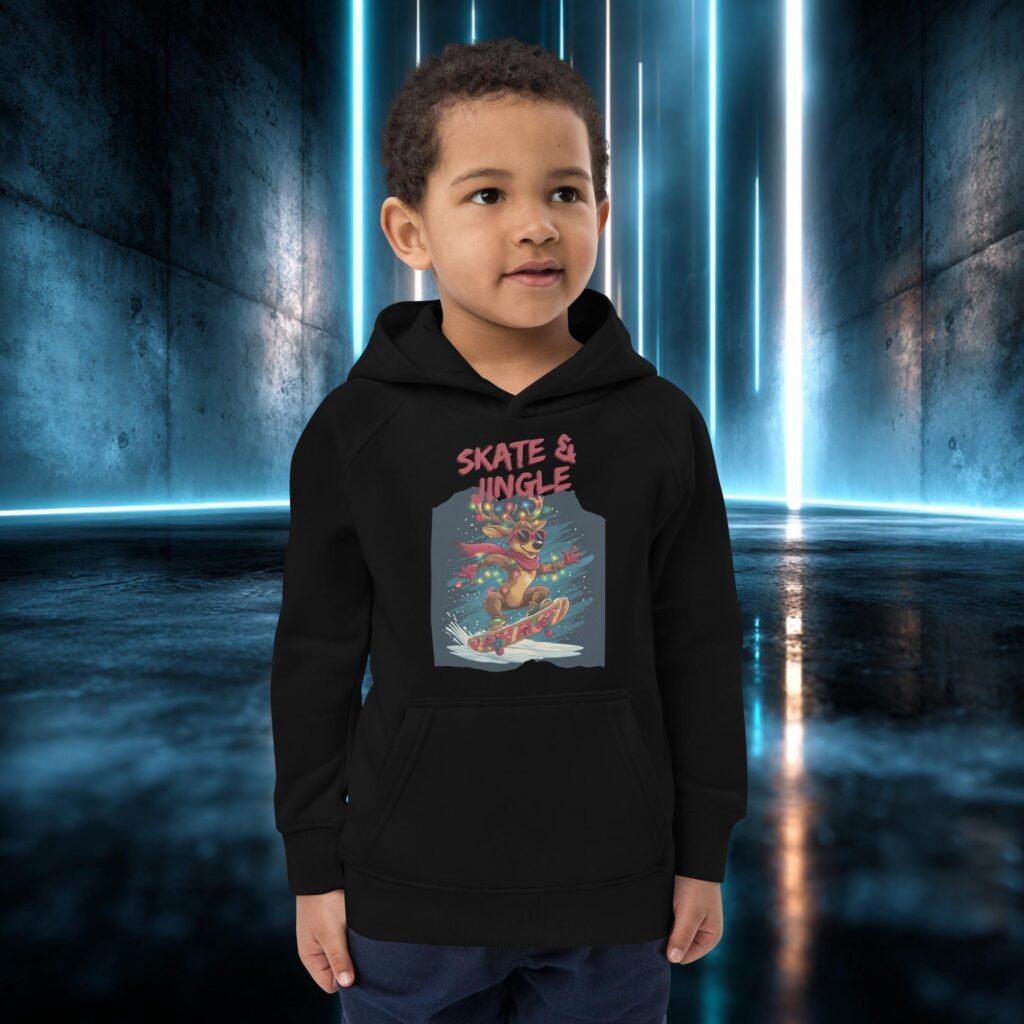 Sudadera infantil orgánica con diseño Skate y Cascabeles