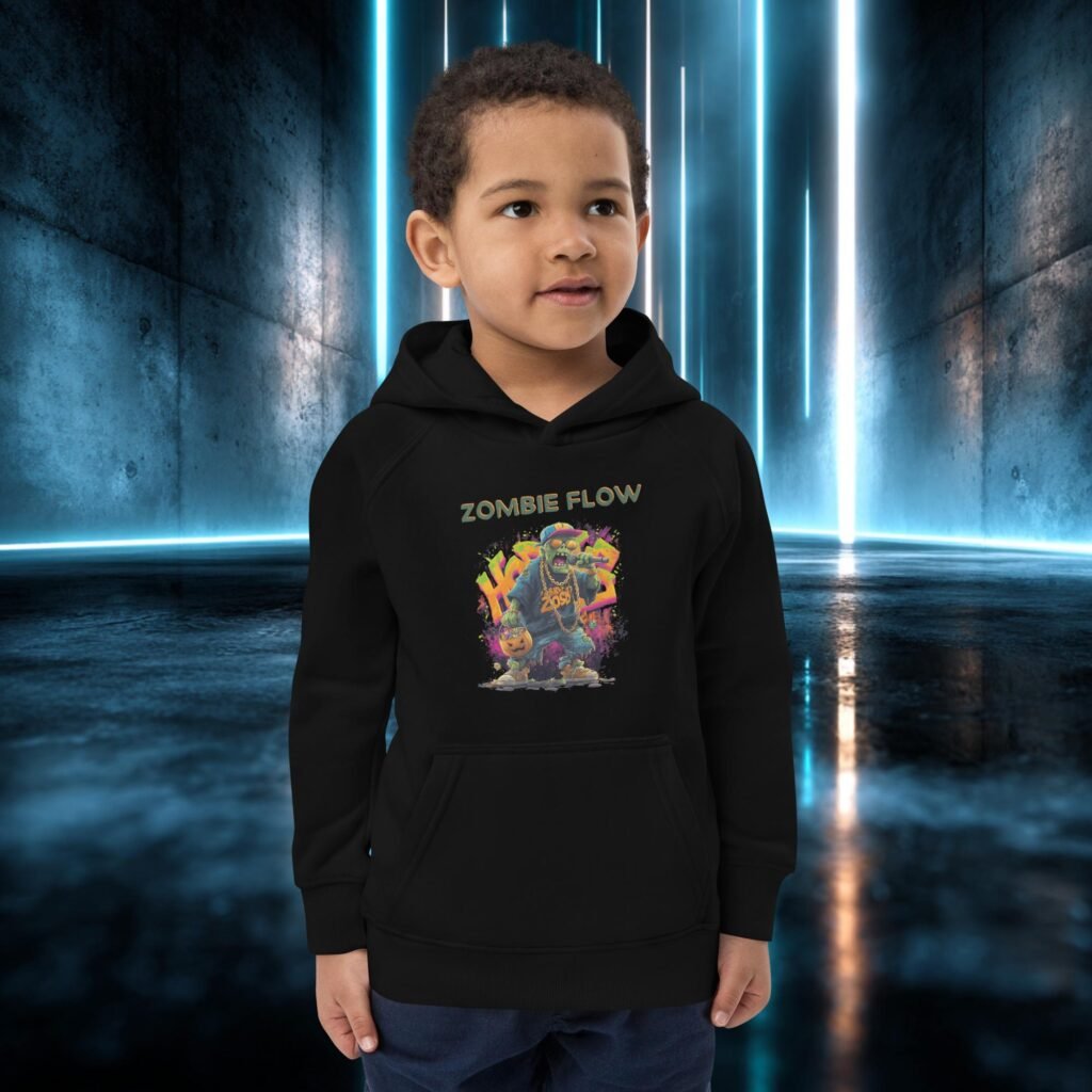 Sudadera infantil orgánica con diseño Zombie Flow
