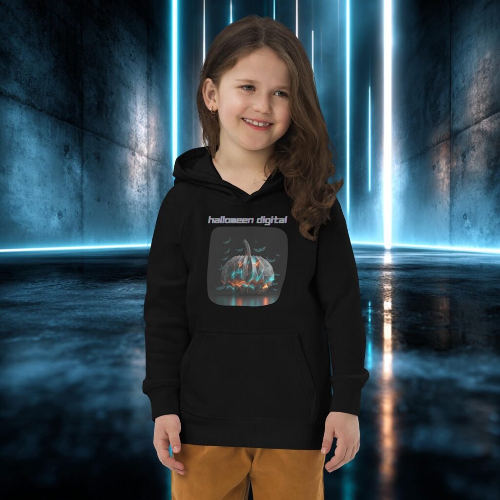 Sudadera infantil orgánica con diseño Halloween Digital