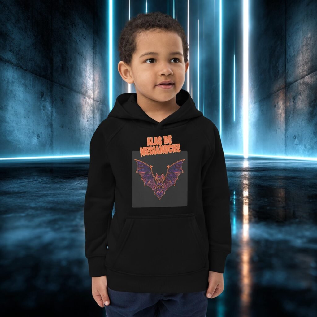 Sudadera infantil orgánica con diseño Alas de Medianoche