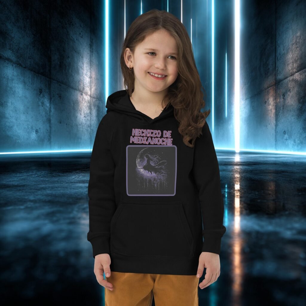 Sudadera infantil orgánica con diseño Hechizo de Medianoche