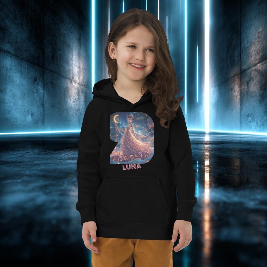 Sudadera infantil orgánica con diseño Hija de la Luna