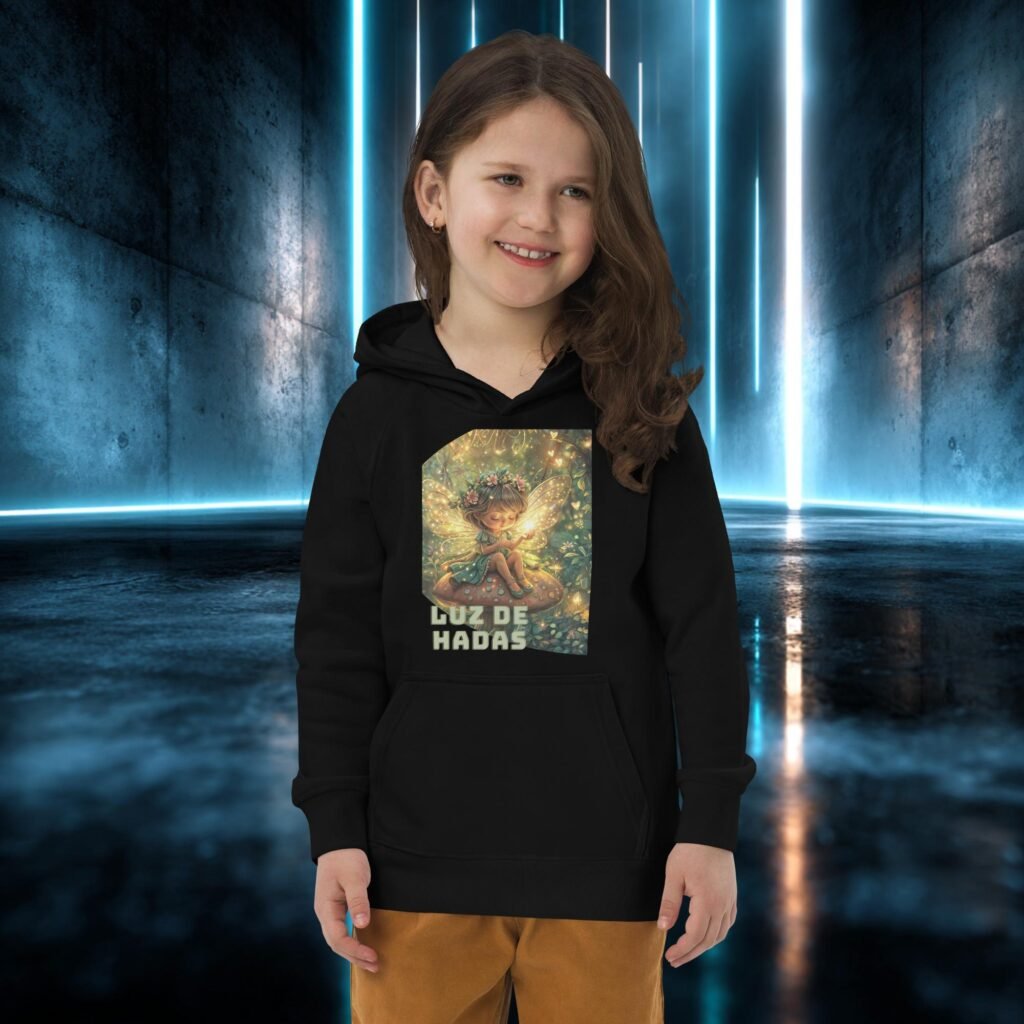 Sudadera infantil orgánica con diseño Luz de Hadas