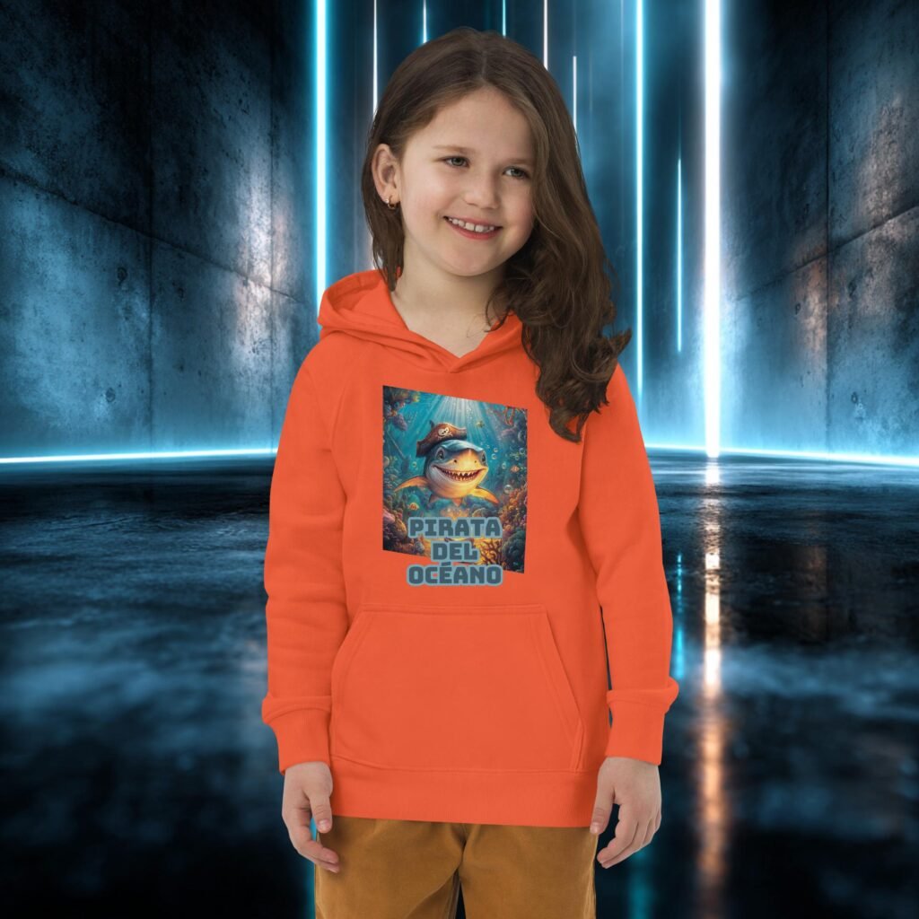 Sudadera infantil orgánica con diseño Pirata del Océano