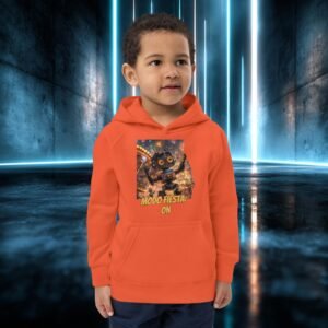 Sudadera infantil orgánica con diseño Modo Fiesta ON