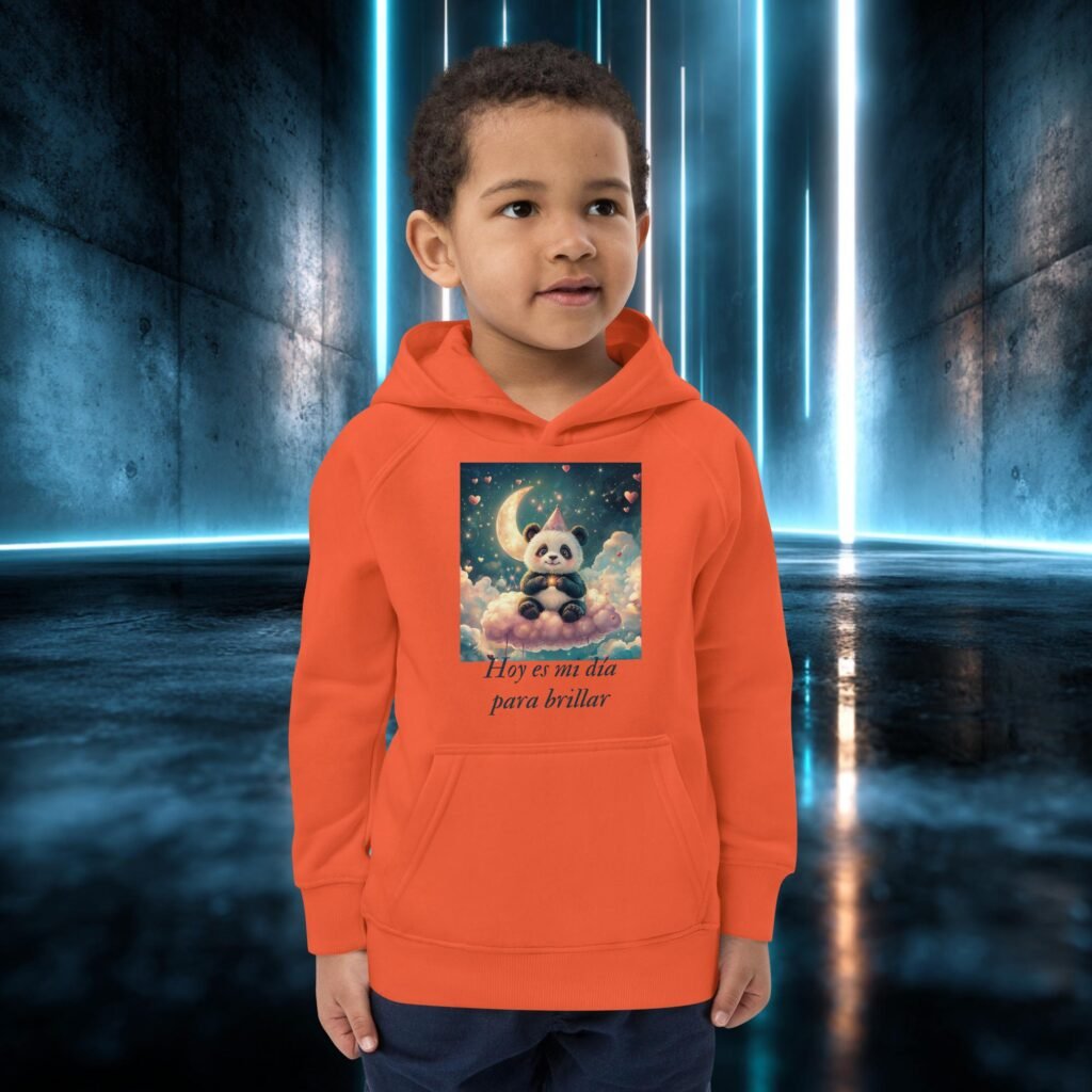 Sudadera infantil orgánica con diseño Hoy Es Mi Día