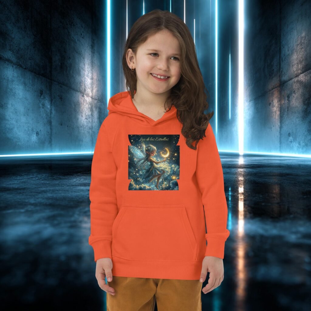 Sudadera infantil orgánica con diseño Luz de las Estrellas