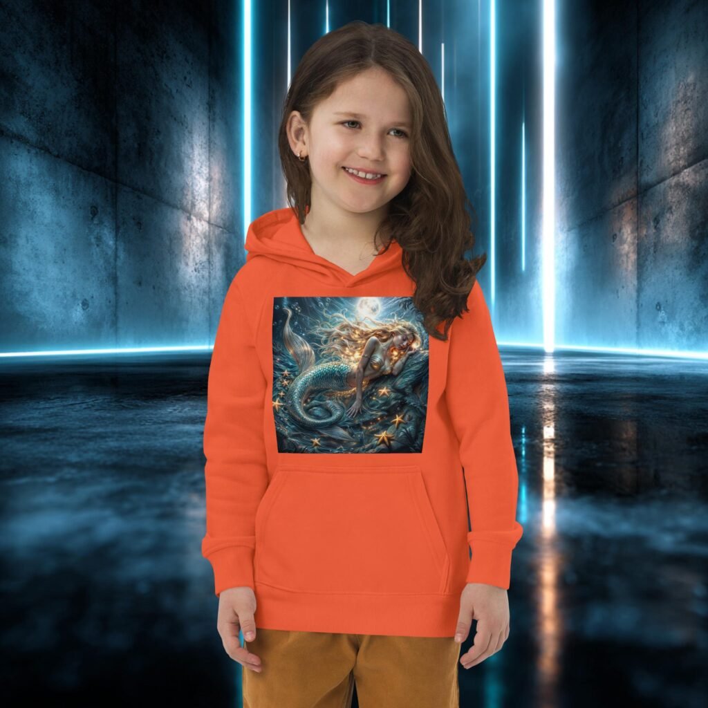 Sudadera infantil orgánica con diseño Sirena de Luna Llena