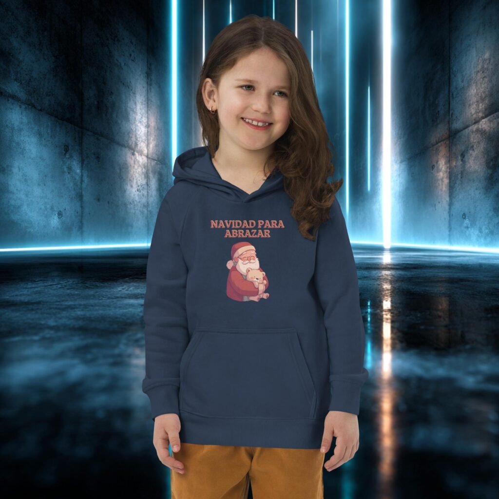 Sudadera infantil orgánica con diseño Navidad para Abrazar