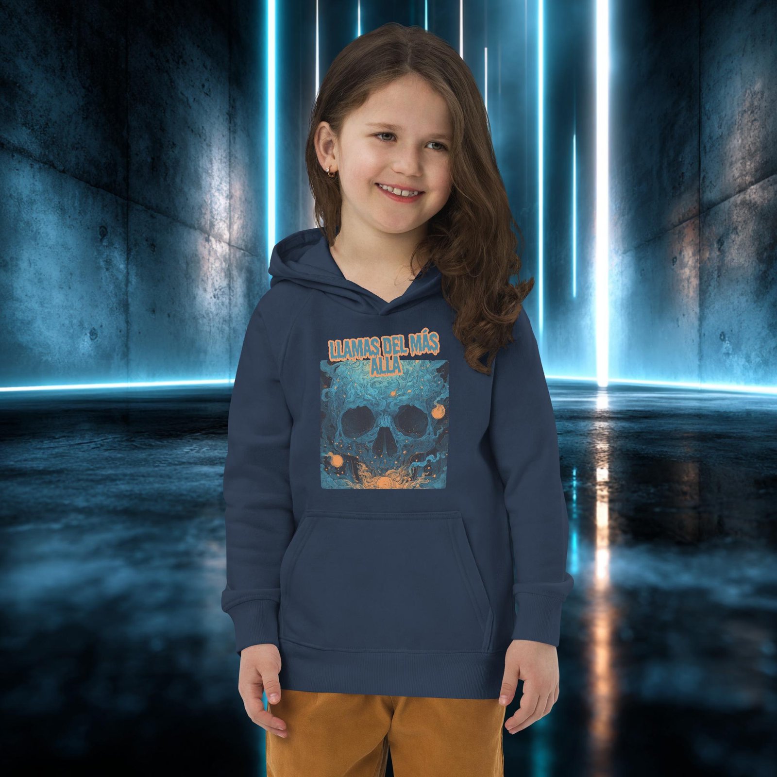 Sudadera infantil orgánica con diseño Llamas del Más Allá — color 2