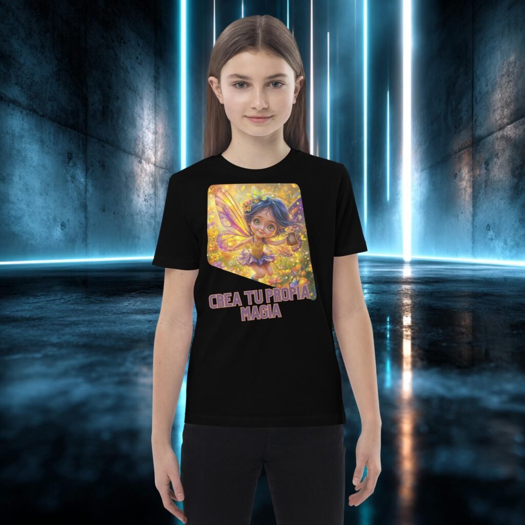 Camiseta infantil orgánica con diseño Crea Tu Propia Magia