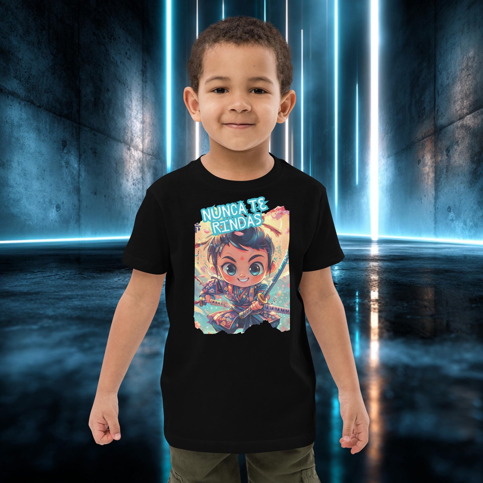 Camiseta infantil orgánica con diseño Nunca Te Rindas