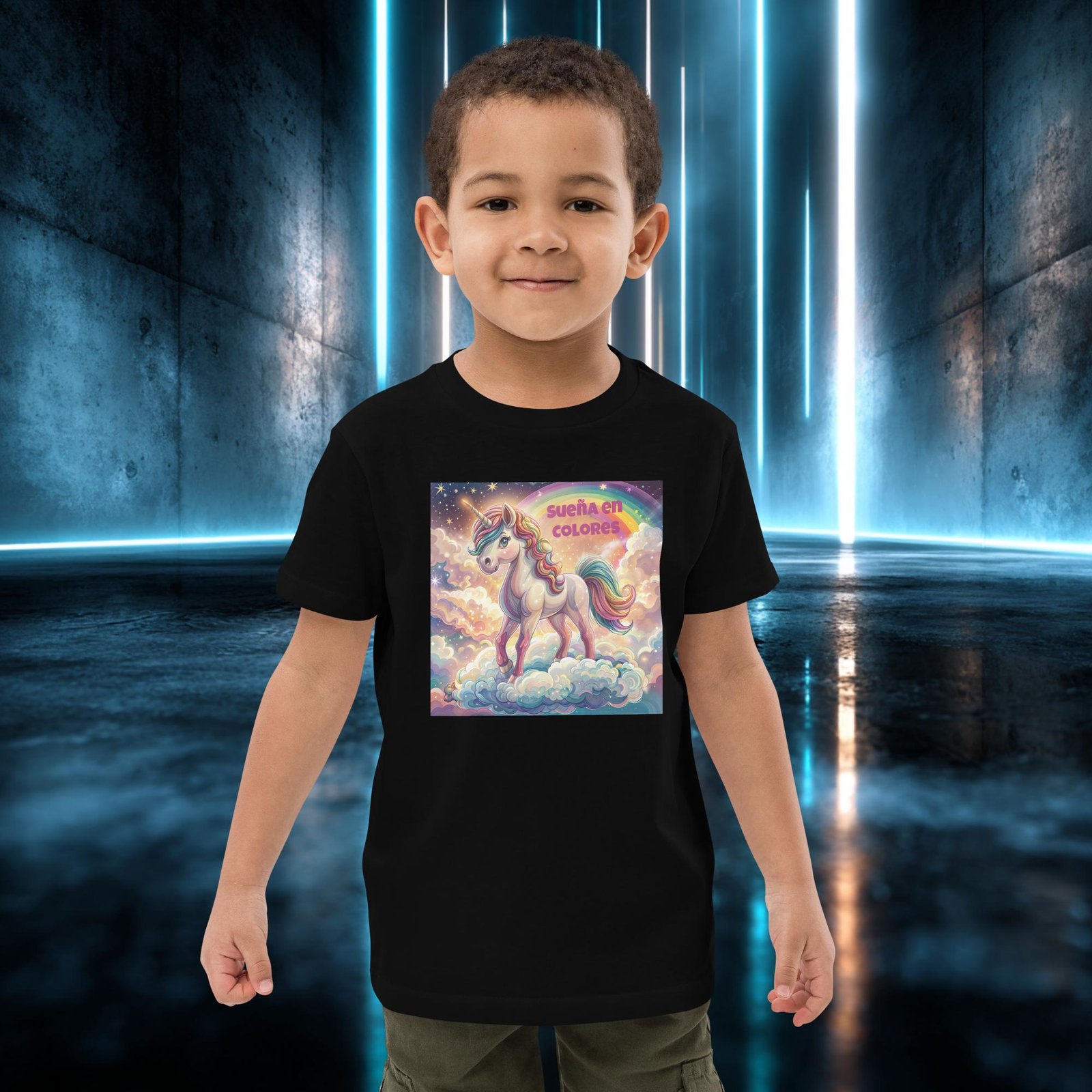 Camiseta infantil orgánica con diseño Sueña en Colores