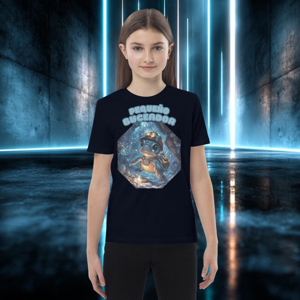 Camiseta infantil orgánica con diseño Pequeño Buceador
