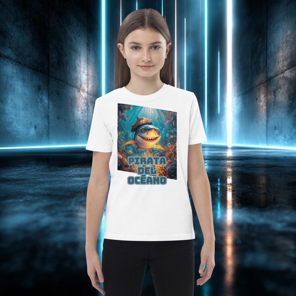 Camiseta infantil orgánica con diseño Pirata del Océano