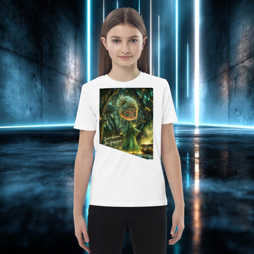 Camiseta infantil orgánica con diseño Guardiana del Bosque