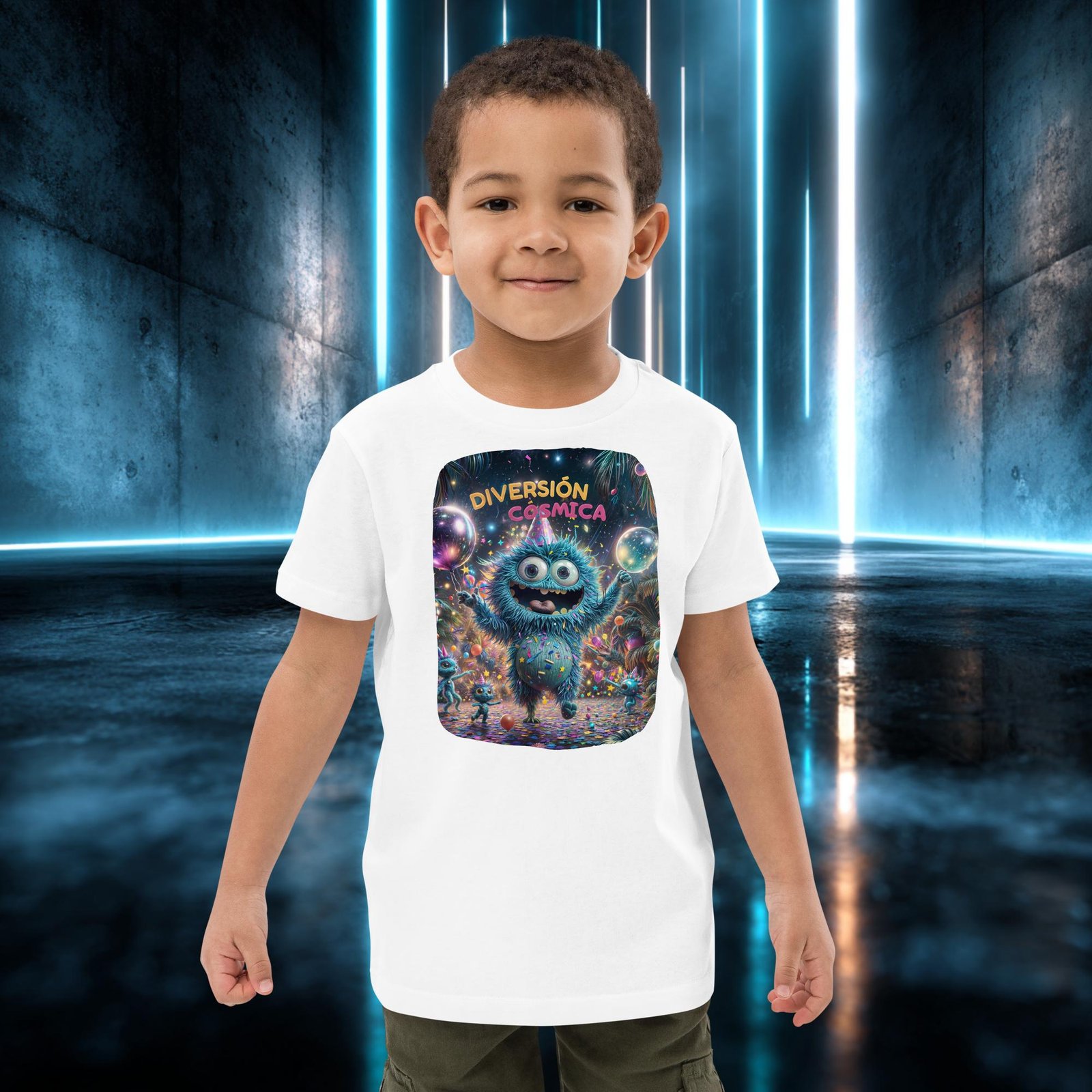 Camiseta infantil orgánica con diseño Diversión Cósmica — color 2