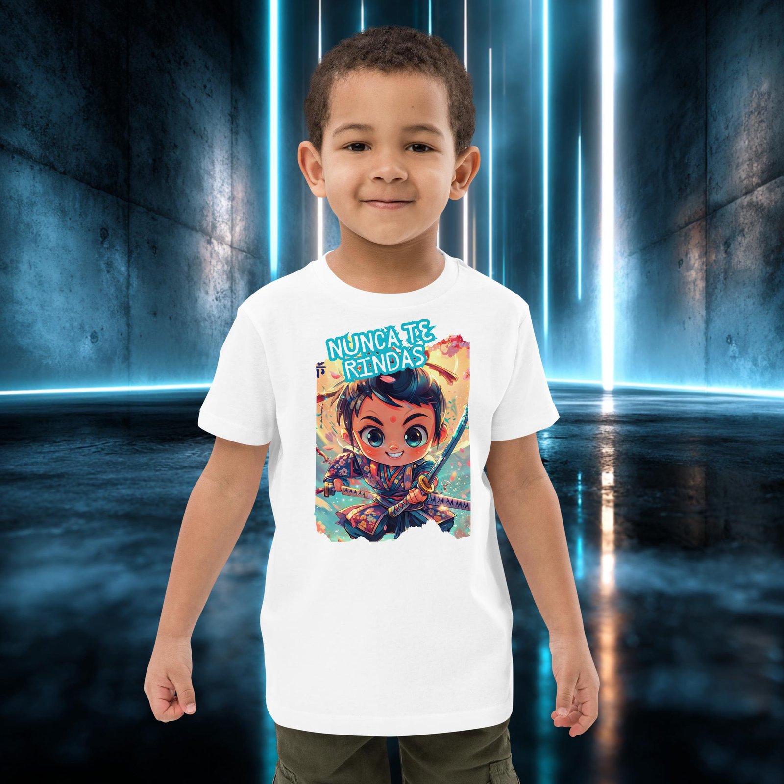 Camiseta infantil orgánica con diseño Nunca Te Rindas — color 2