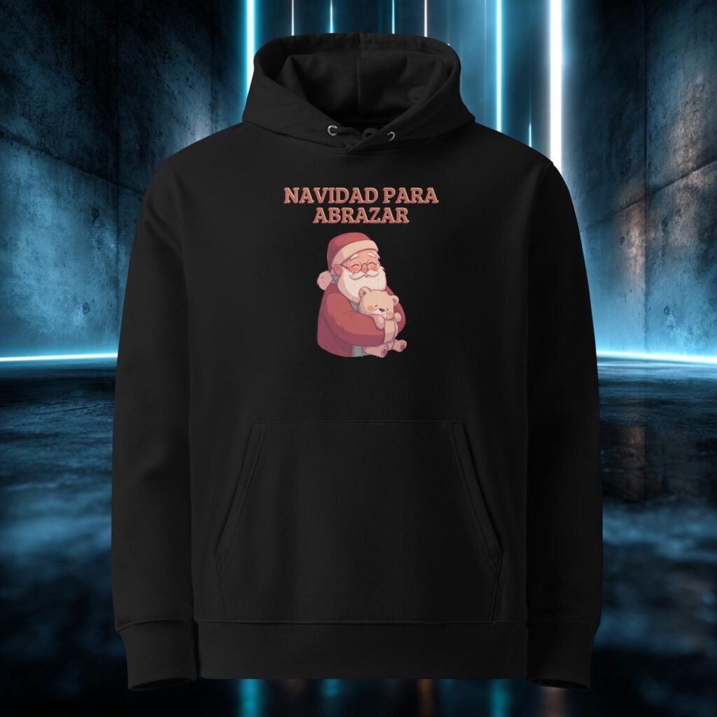 Sudadera orgánica con diseño Navidad para Abrazar