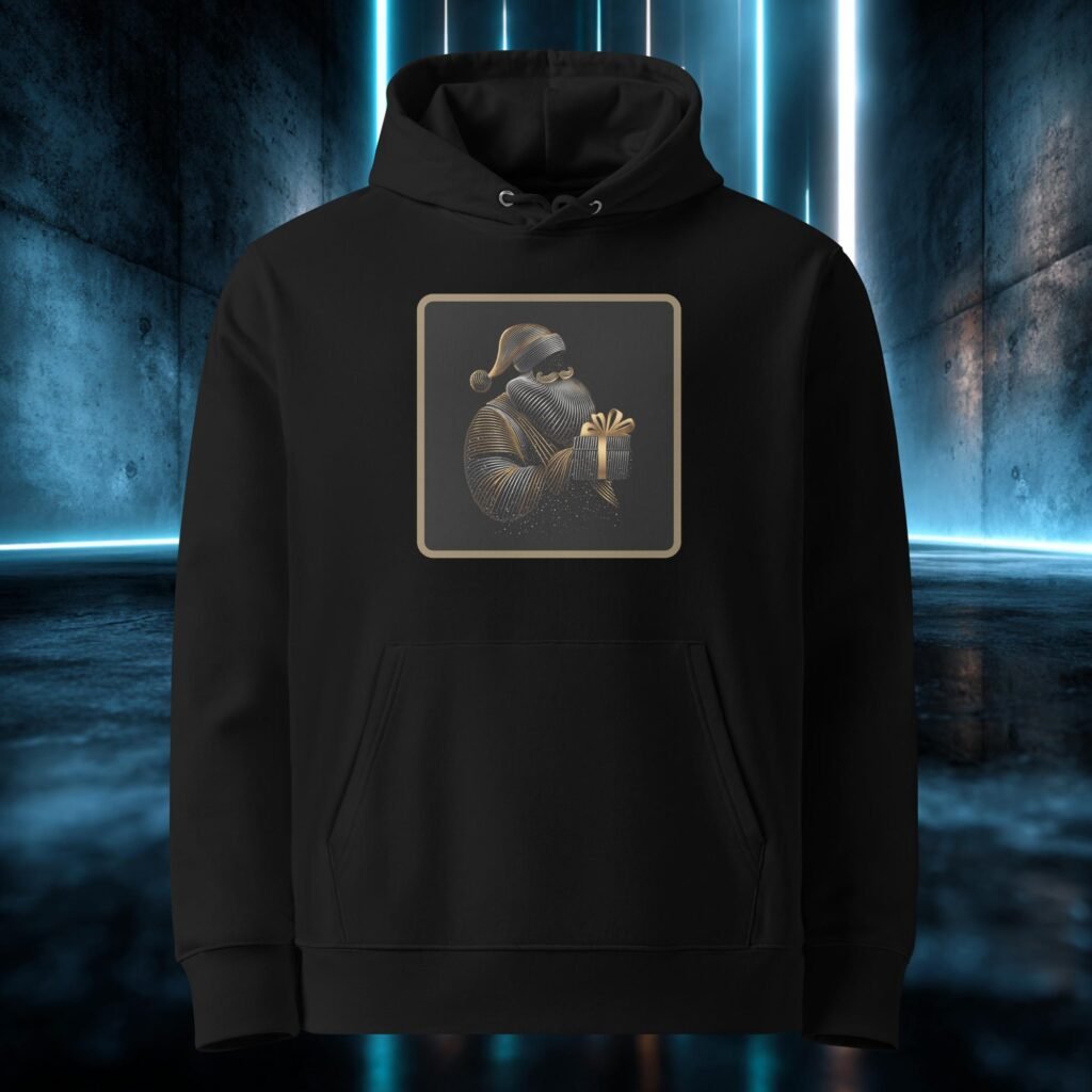 Sudadera orgánica con diseño Trazo de Papá Noel