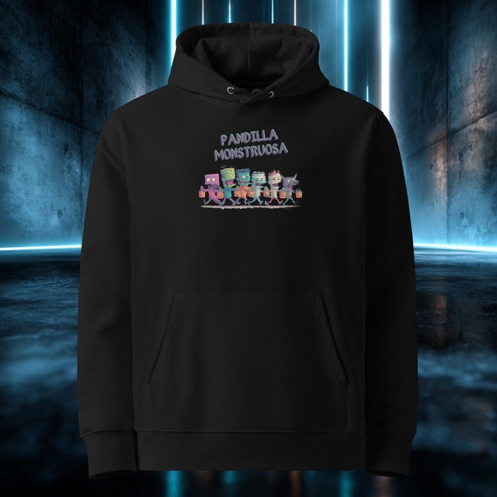 Sudadera orgánica con diseño Pandilla Monstruosa