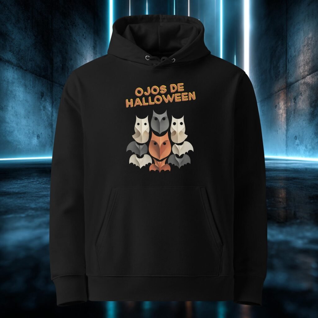 Sudadera orgánica con diseño Ojos de Halloween