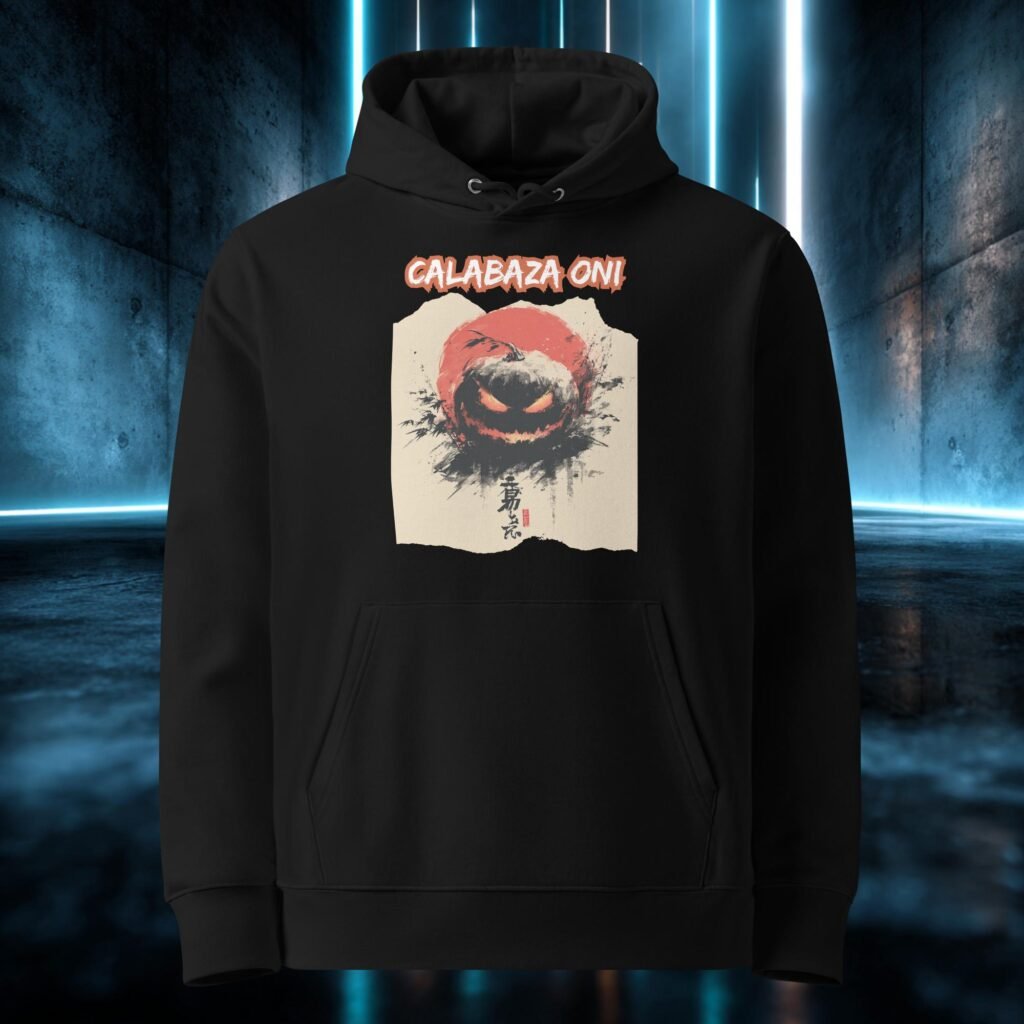 Sudadera orgánica con diseño Calabaza Oni