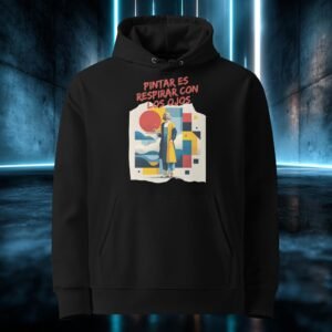 Sudadera orgánica con diseño Pintar Es Respirar con los Ojos