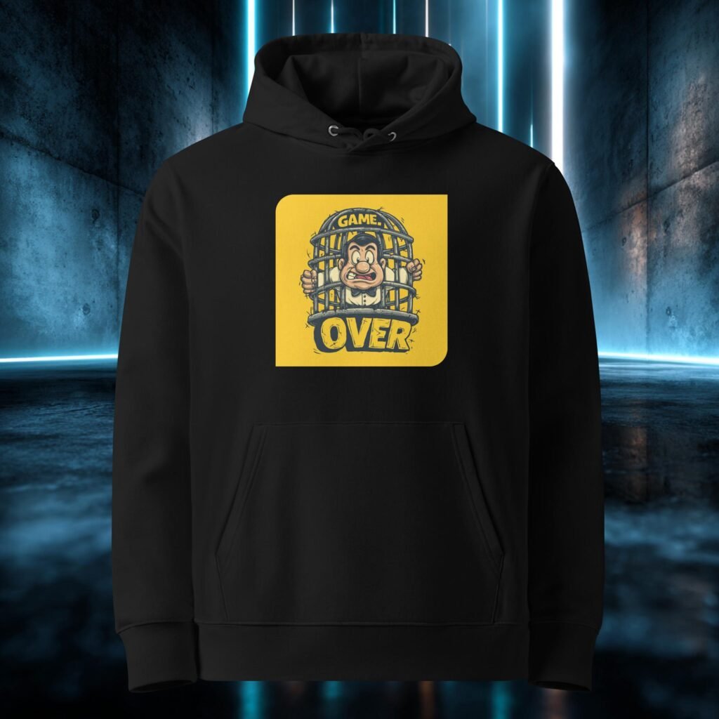 Sudadera orgánica con diseño Game Over