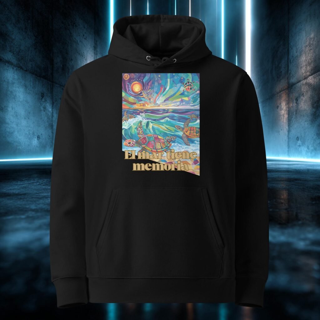 Sudadera orgánica con diseño El Mar Tiene Memoria
