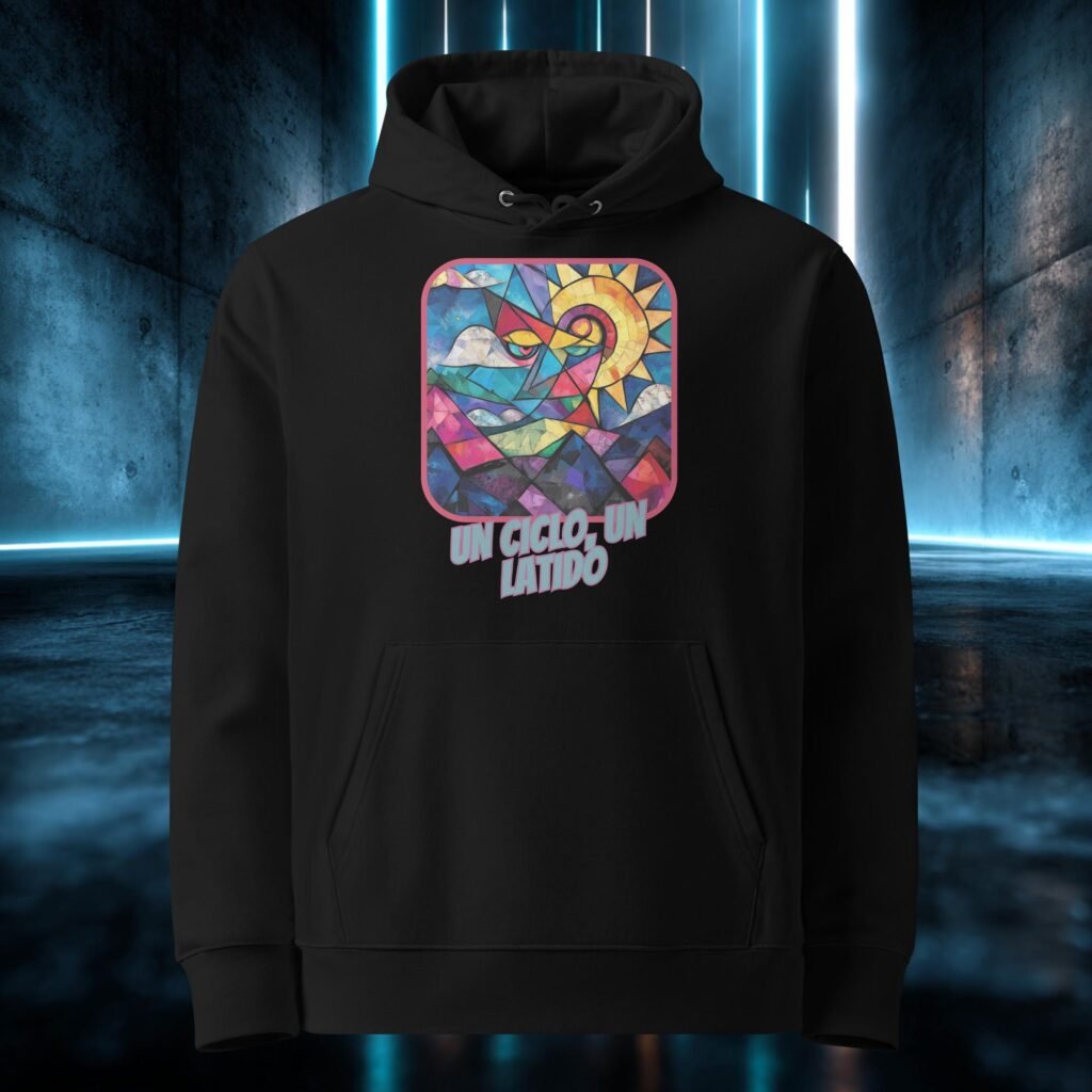Sudadera orgánica con diseño Un Ciclo, un Latido
