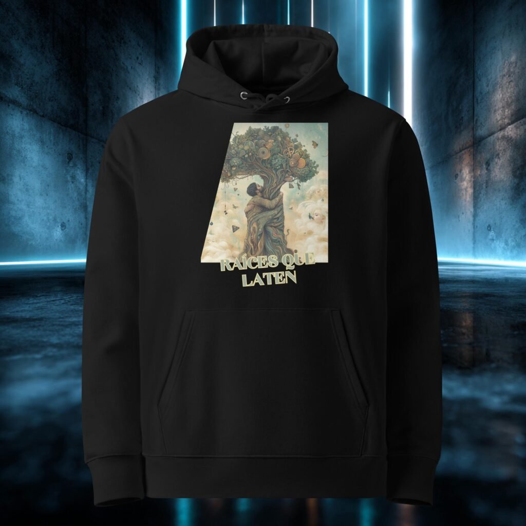 Sudadera orgánica con diseño Abrazo al Árbol