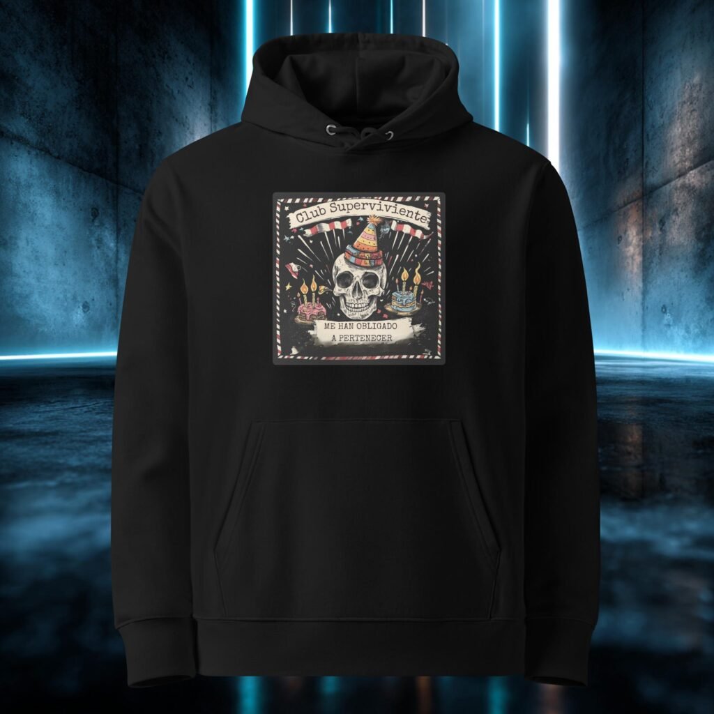 Sudadera orgánica con diseño Club Superviviente