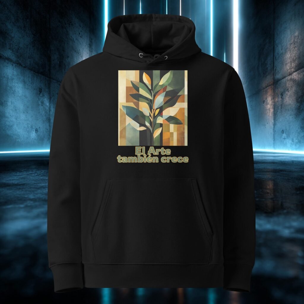 Sudadera orgánica con diseño El Arte También Crece