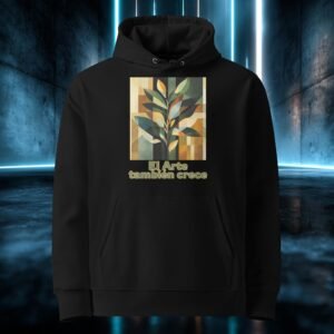 Sudadera orgánica con diseño El Arte También Crece
