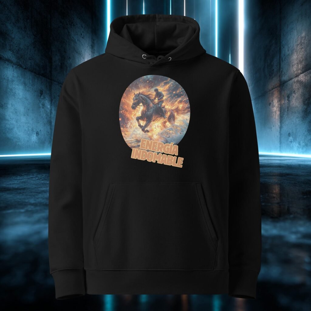 Sudadera orgánica con diseño Energía Indomable