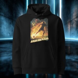 Sudadera orgánica con diseño Juega con Fuego