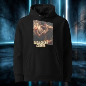 Sudadera orgánica con diseño Cada Golpe Cuenta
