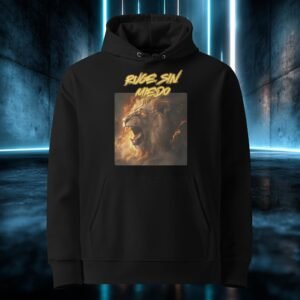Sudadera orgánica con diseño Ruge Sin Miedo