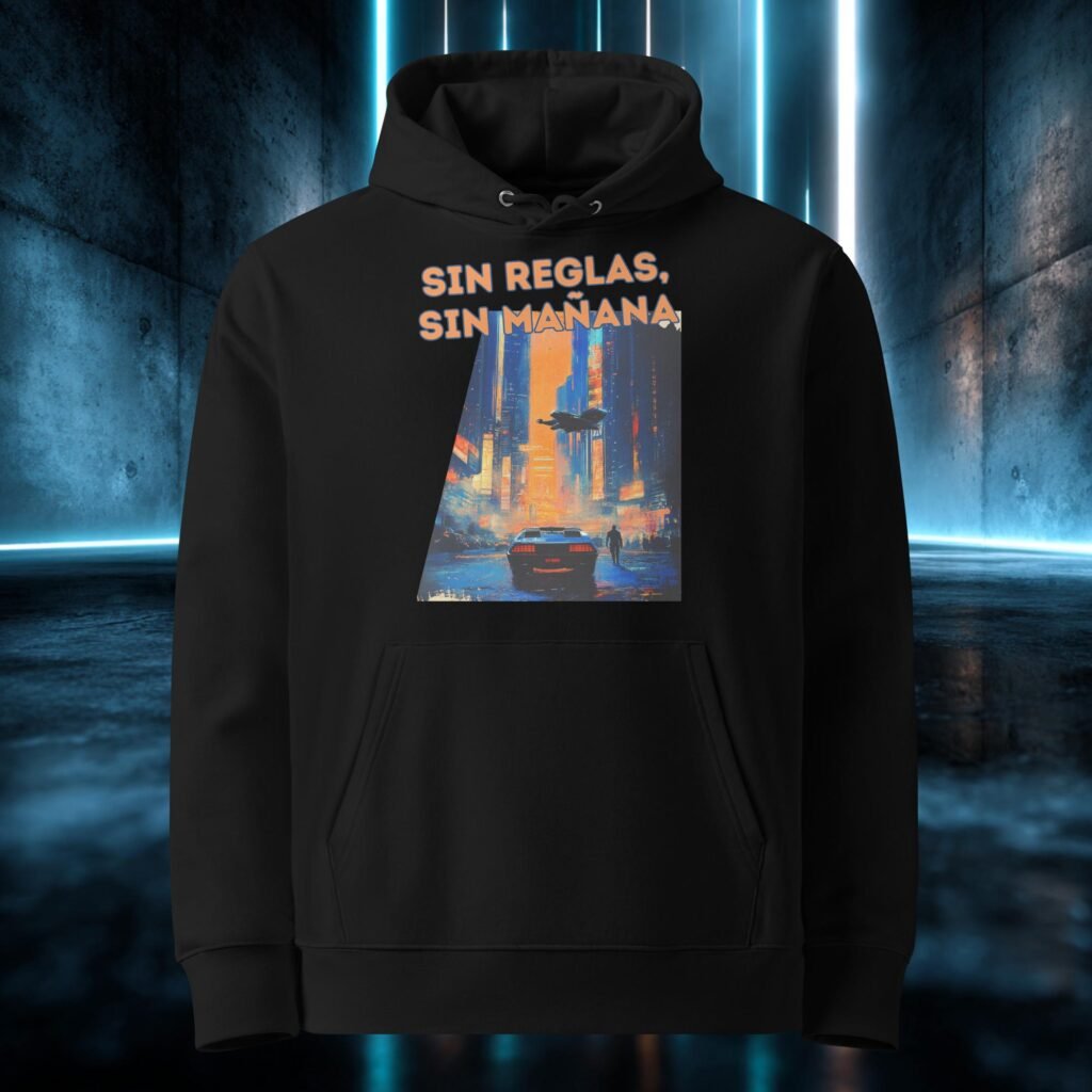 Sudadera orgánica con diseño Sin Reglas, Sin Mañana