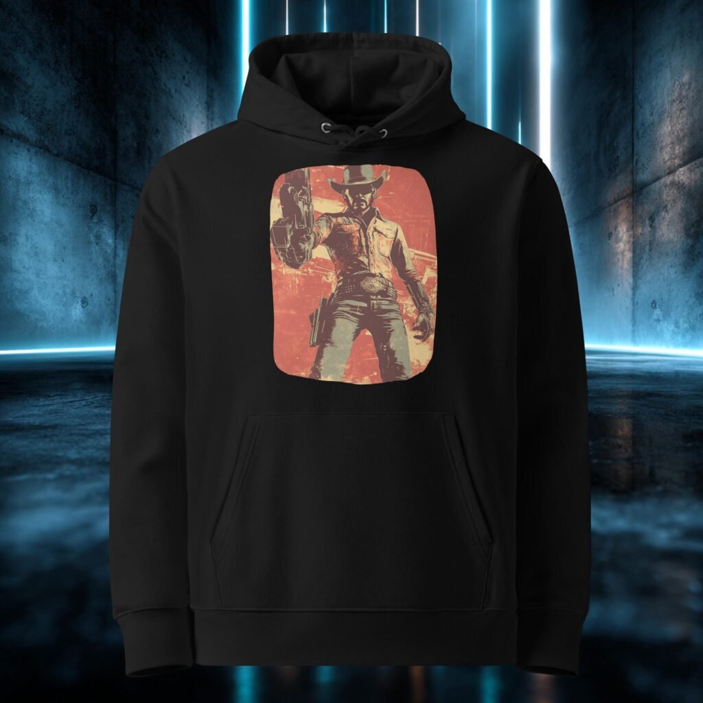 Sudadera orgánica con diseño Duelo al Mediodía