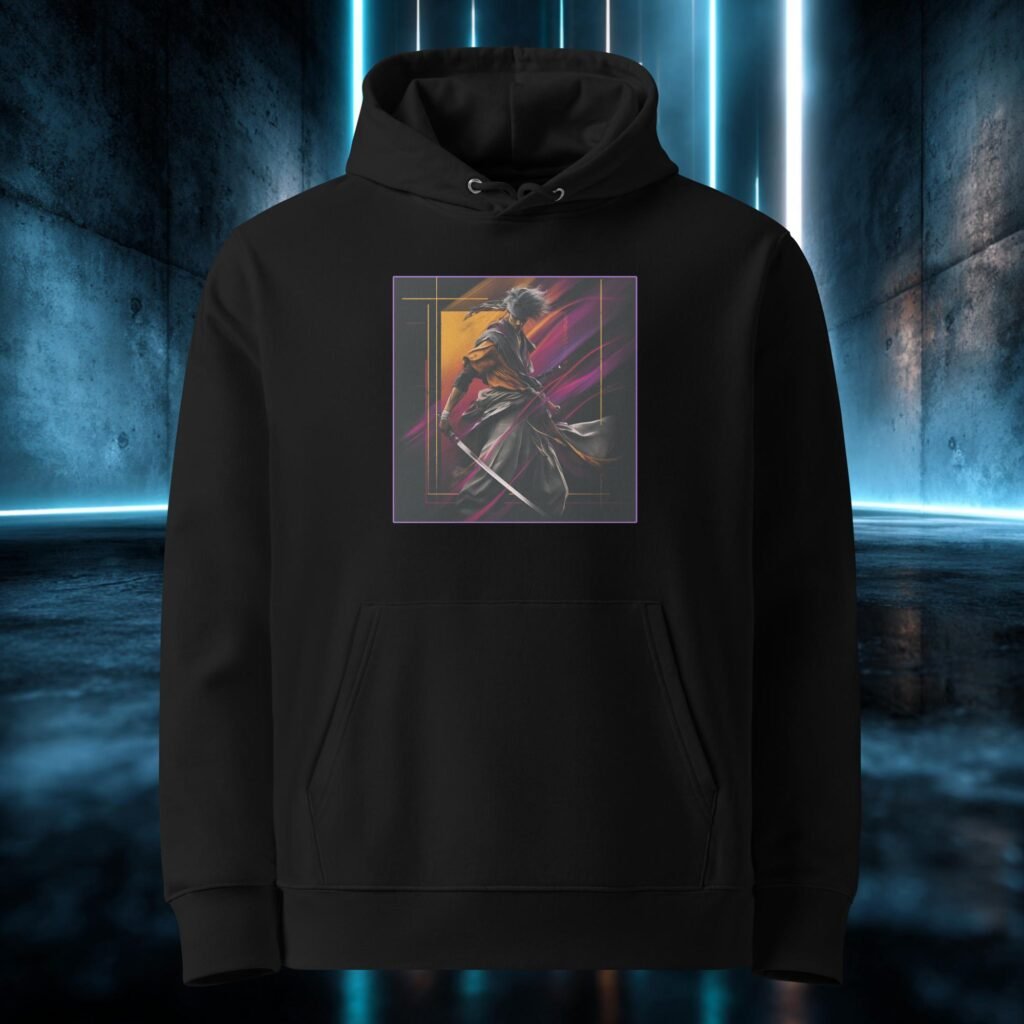 Sudadera orgánica con diseño La Espada Dorada