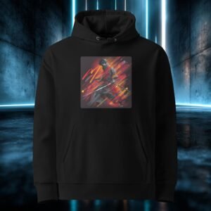 Sudadera orgánica con diseño Trazo de Acero