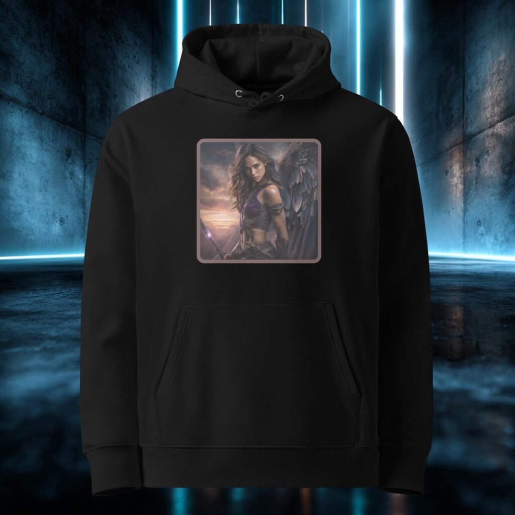 Sudadera orgánica con diseño Alas de Guerra