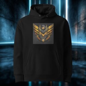 Sudadera orgánica con diseño Emblema Dorado