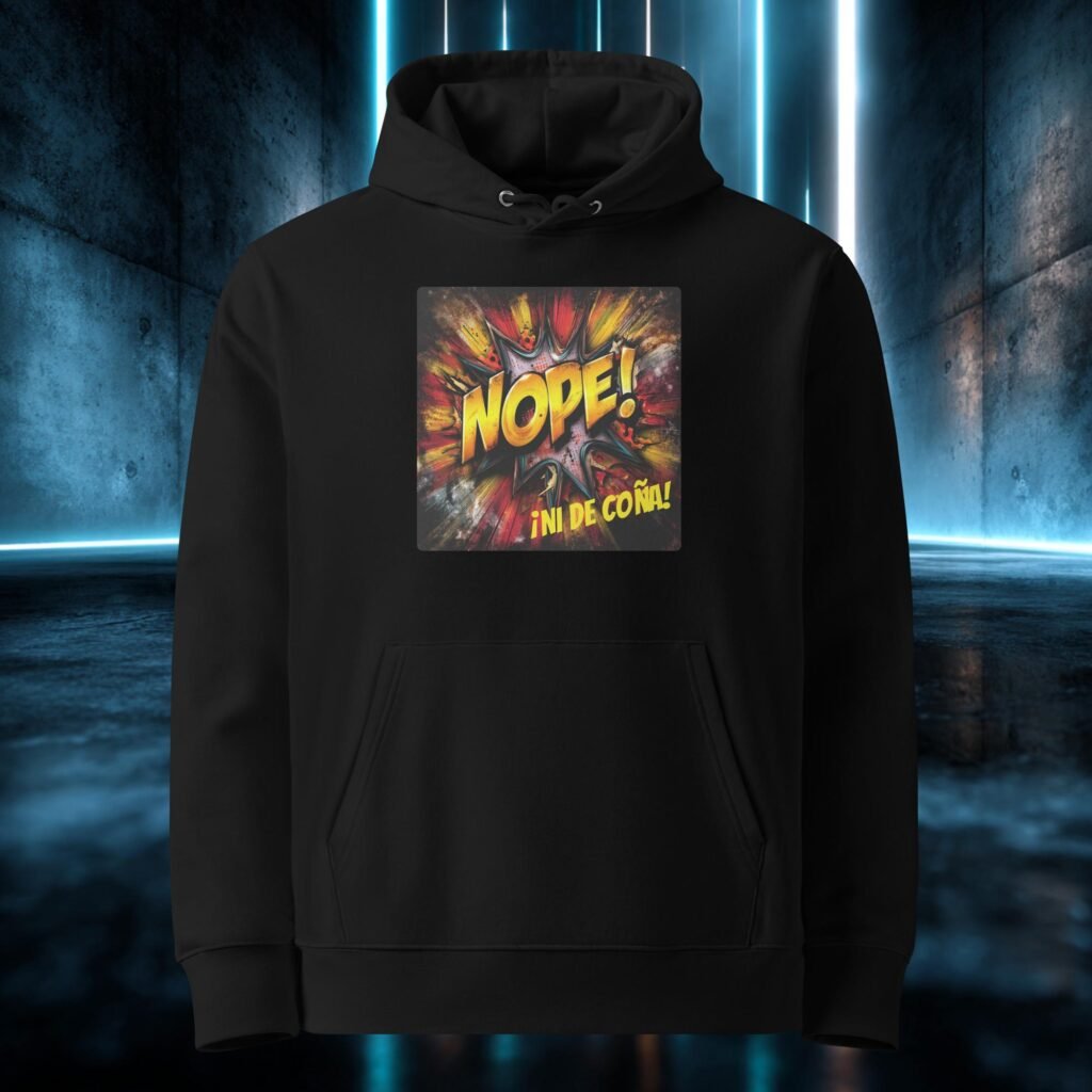 Sudadera orgánica con diseño Ni de Coña