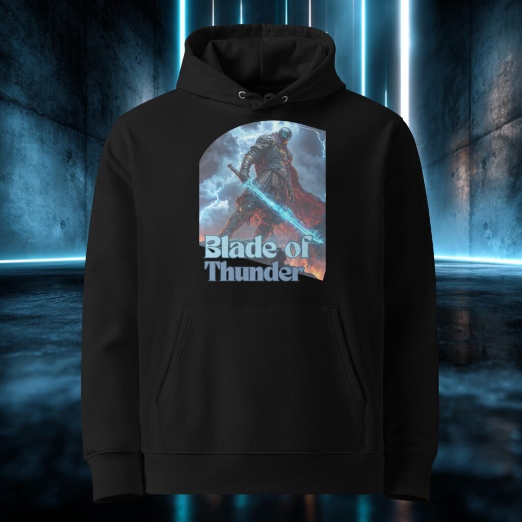 Sudadera orgánica con diseño Hoja de Trueno